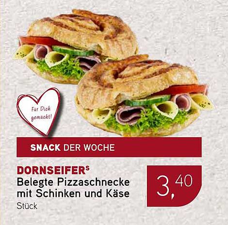 DORNSEIFERS Belegte Pizzaschnecke mit Schinken und Käse