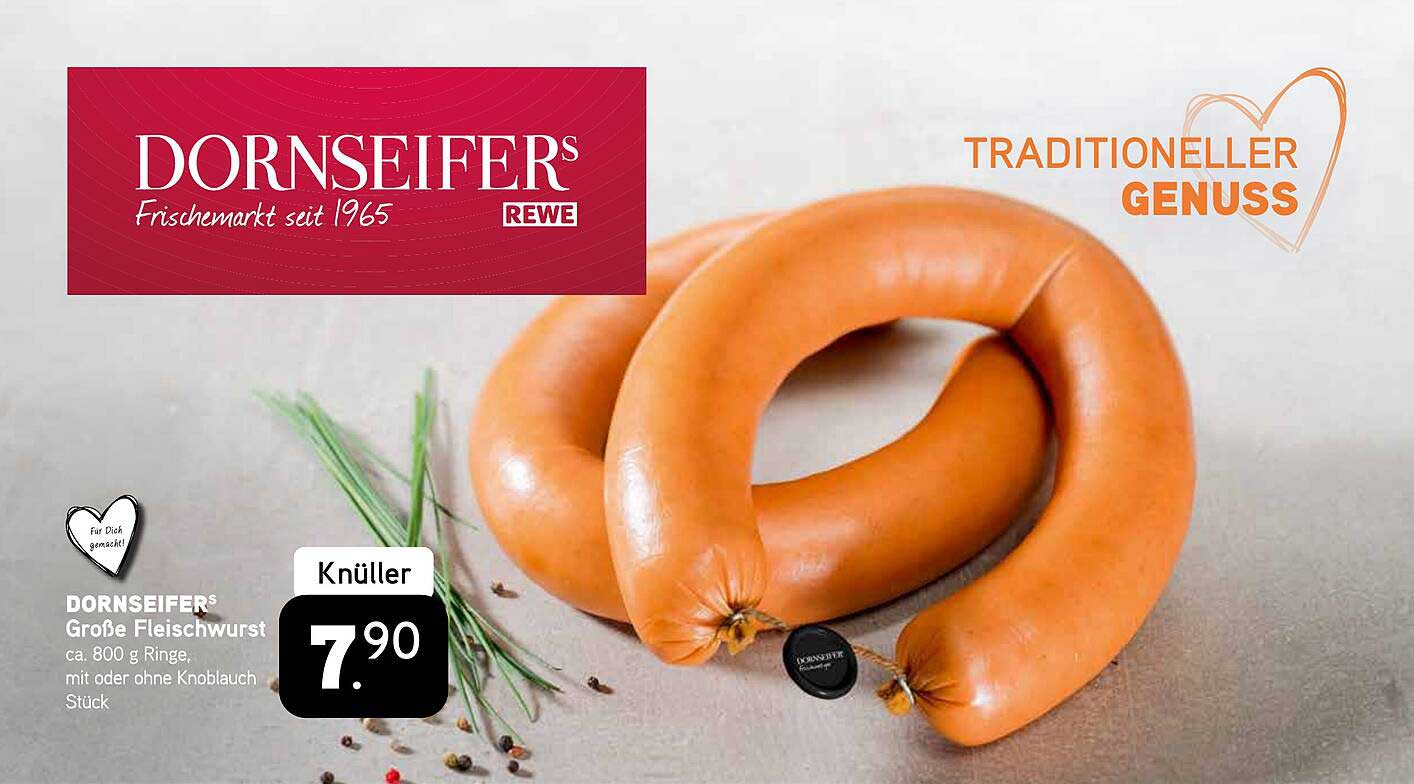 DORNSEIFERs Große Fleischwurst, 800 g Ringe, mit oder ohne Knoblauch