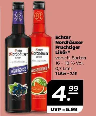Echter Nordhäuser Fruchtiger Likör* - verschiedene Sorten