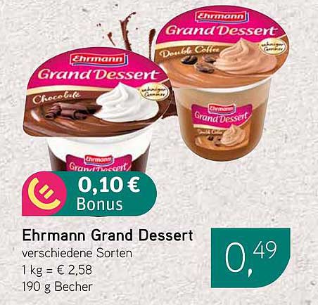 Ehrmann Grand Dessert - Verschiedene Sorten