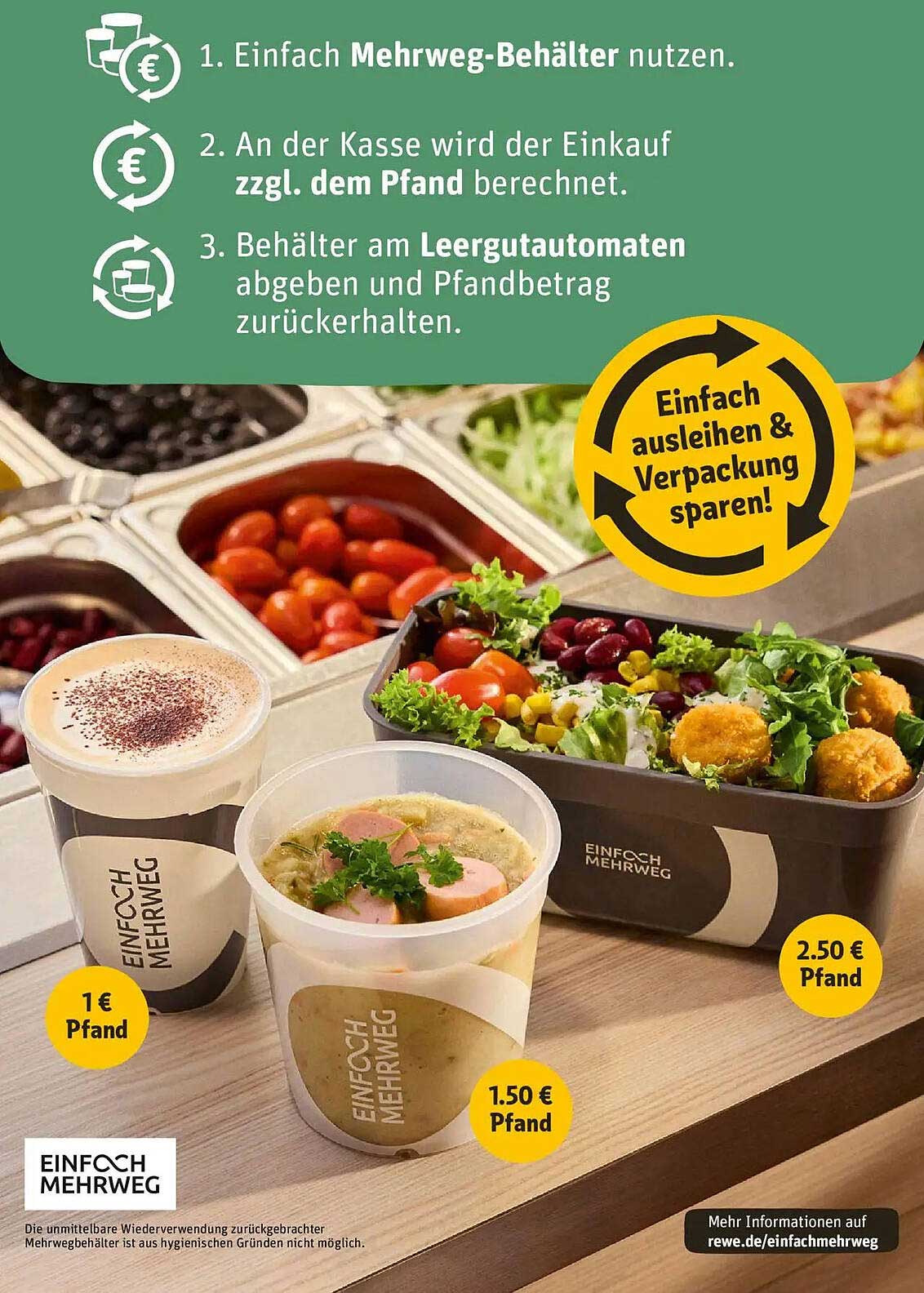 Einweg- und Mehrweg-Behälter für frische Mahlzeiten