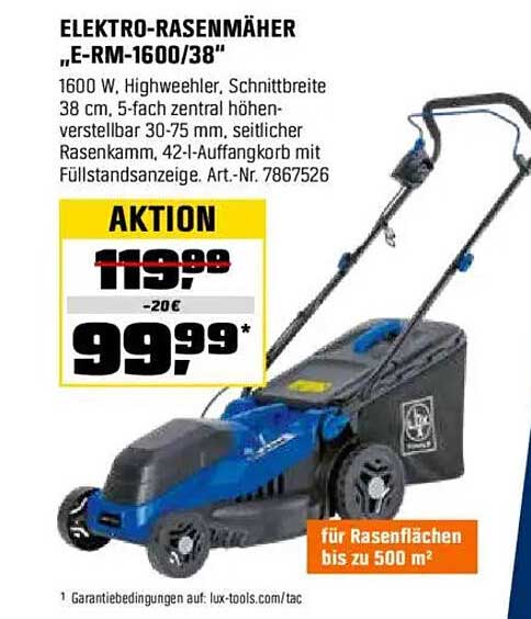 ELEKTRO-RASENMÄHER „E-RM-1600/38“