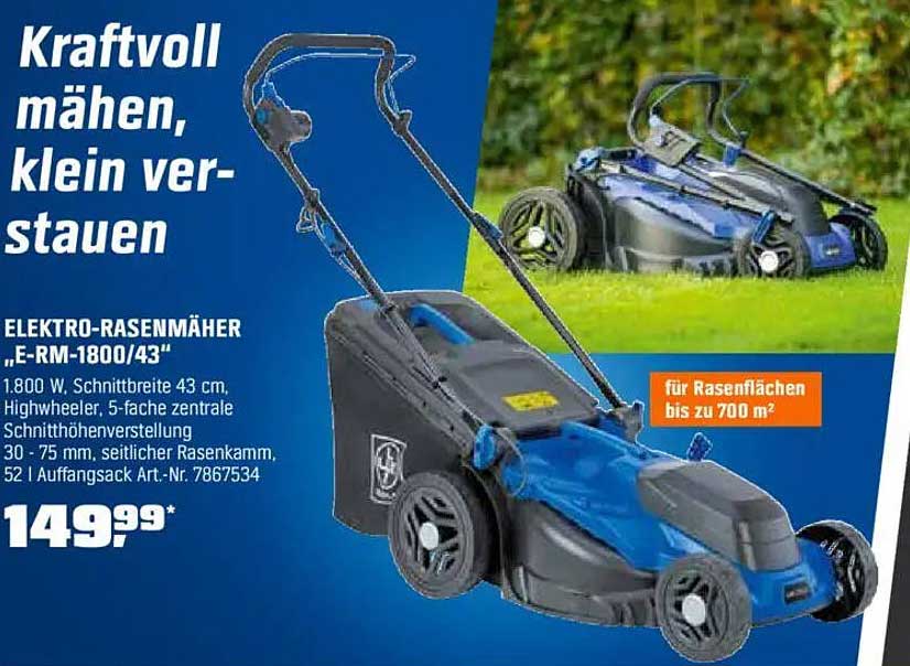 Elektro-Rasenmäher „E-RM-1800/43“