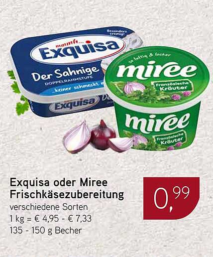 Exquisa oder Miree Frischkäsezubereitung