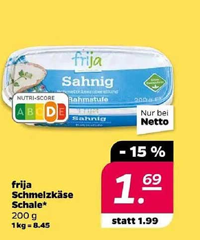 frija Schmelzkäse Schale 200 g