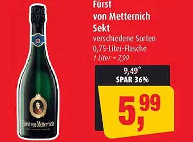 Fürst von Metternich Sekt verschiedene Sorten 0,75-Liter-Flasche