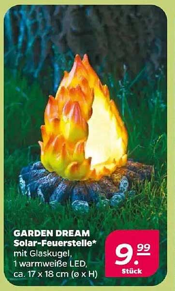 GARDEN DREAM Solar-Feuerstelle* mit Glaskugel