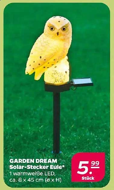 GARDEN DREAM Solar-Stecker Eule