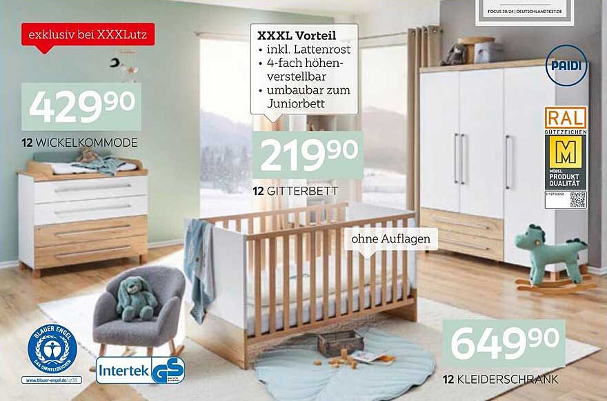 Gitterbett für nur 219,90 € - inkl. Lattenrost
