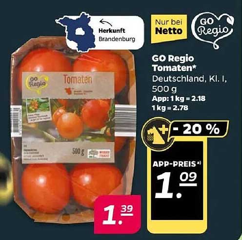 GO Regio Tomaten* Deutschland, Kl. I, 500 g
