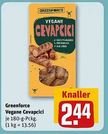 Greenforce Vegane Cevapcici - 180 g Packung