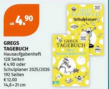 GREGS TAGEBUCH - Hausaufgabenheft und Schulplaner 2025/2026