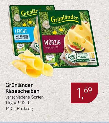 Grünländer Käse­scheiben - verschiedene Sorten