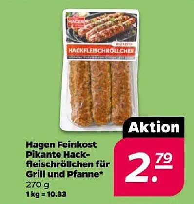 Hagen Feinkost Pikante Hackfleischröllchen für Grill und Pfanne