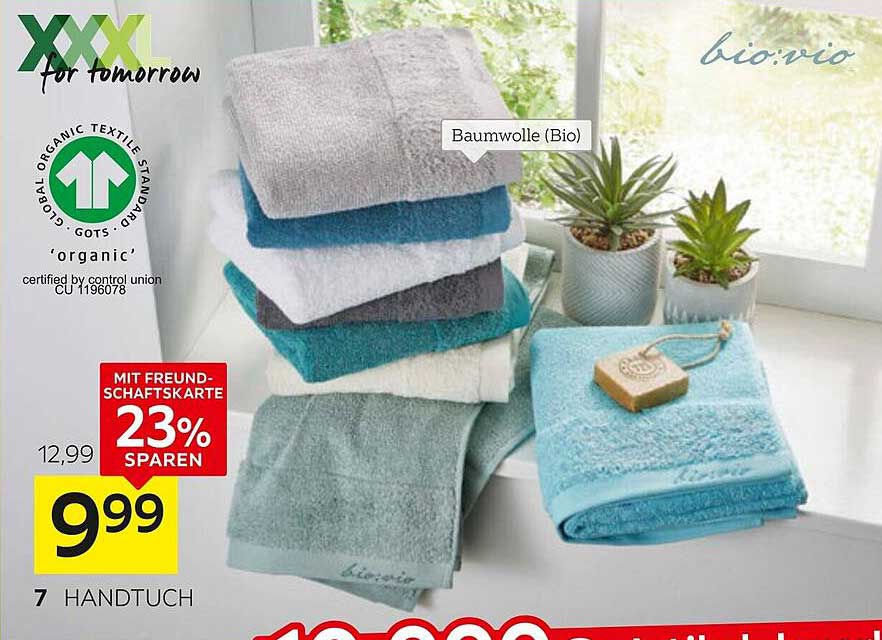 Handtuch bio:vio aus 100% Bio-Baumwolle