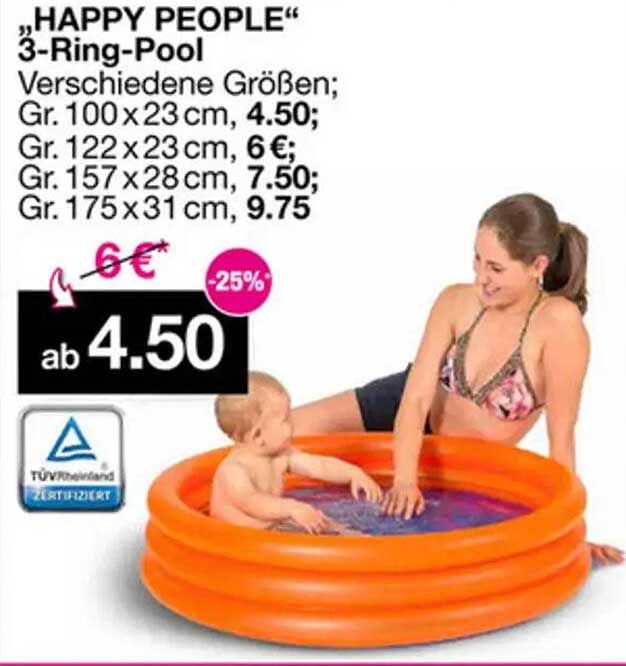 "HAPPY PEOPLE" 3-Ring-Pool