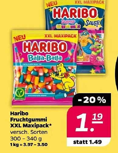 Haribo Fruchtgummi XXL Maxipack - verschiedene Sorten