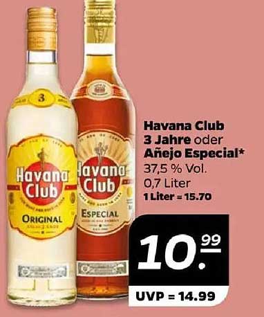 Havana Club 3 Jahre oder Añejo Especial 0,7 Liter