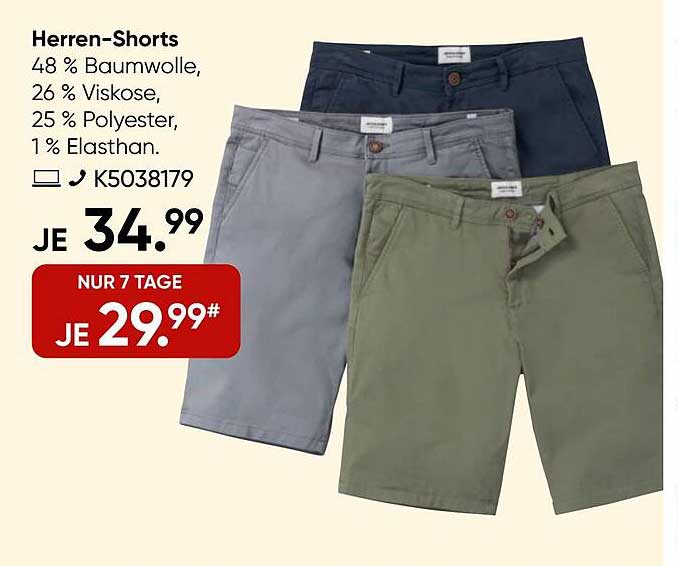 Herren-Shorts – Nur für kurze Zeit zum sensationellen Preis!