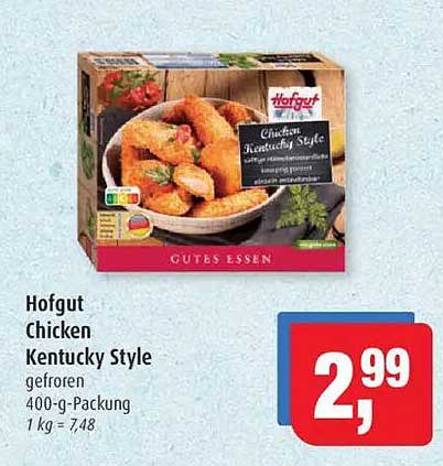 Hofgut Chicken Kentucky Style gefroren 400-g-Packung