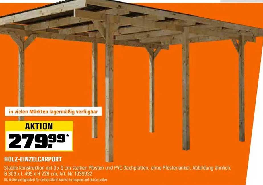 HOLZ-EINZELCARPORT