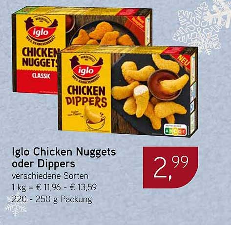 Iglo Chicken Nuggets oder Dippers - 220 g bis 250 g Packung