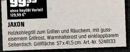 JAXON Holzko Grill für 99,99 € – Ihr perfekter Begleiter für Grillabende