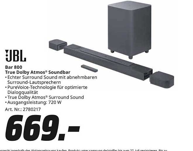 JBL Bar 800 True Dolby Atmos® Soundbar