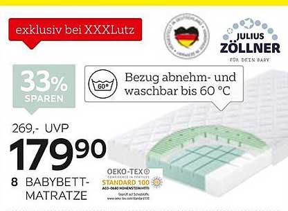 Julius Zöllner Babybett-Matratze – Jetzt 33% sparen!