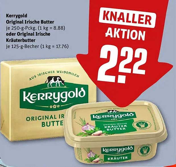 Kerrygold Original Irische Butter oder Kräuterbutter