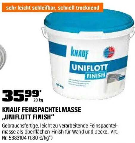 KNauf Feinspachtelmasse „UNIFLOTT FINISH“ 20 kg