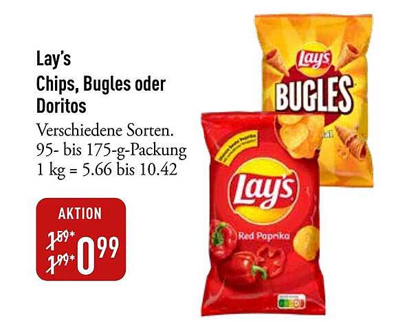 Lay’s Chips, Bugles oder Doritos