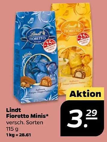 Lindt Fioretto Minis – verschiedene Sorten