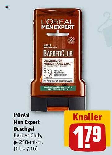 L'Oréal Men Expert Duschgel Barber Club, je 250-ml-Fl.