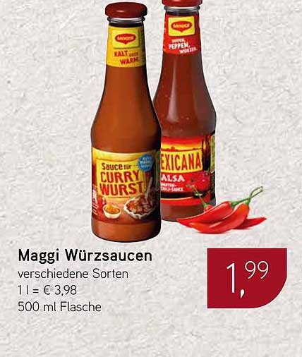 Maggi Würzsaucen verschiedene Sorten 500 ml Flasche