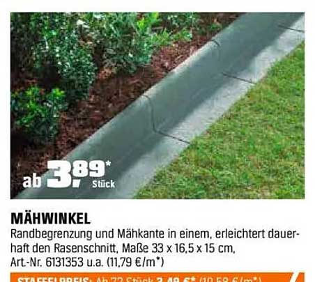 MÄHWINKEL - Randbegrenzung und Mähkante in einem