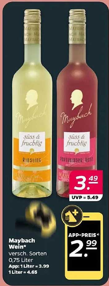 Maybach Wein* - süß & fruchtig, verschiedene Sorten 0,75 Liter
