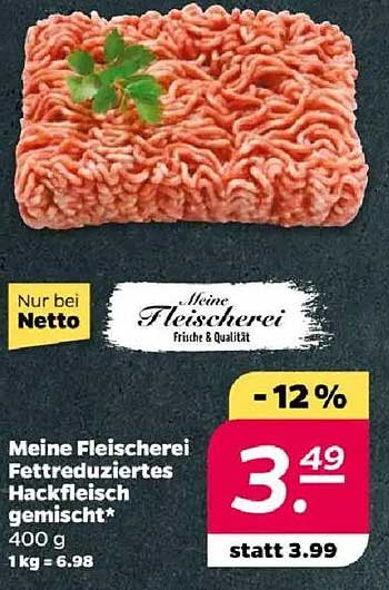 Meine Fleischerei Fettreduziertes Hackfleisch gemischt 400 g