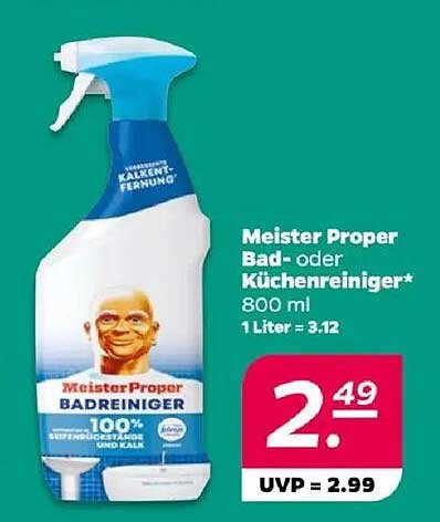 Meister Proper Bad- oder Küchenreiniger 800 ml