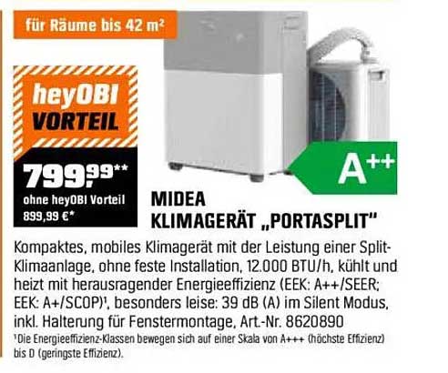 MIDEA KLIMAGERÄT „PORTASPLIT“