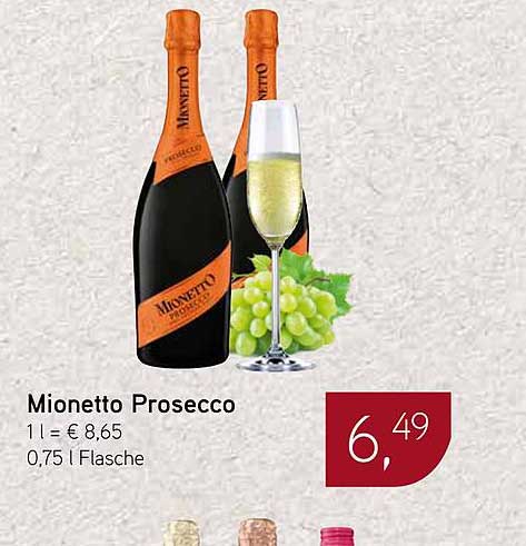 Mionetto Prosecco - 0,75 l Flasche