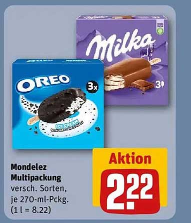 Mondelez Multipackung – Oreo und Milka Eiskreationen