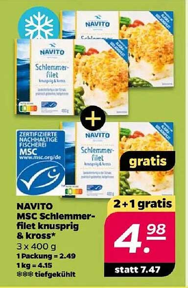 NAVITO MSC Schlemmerfilet knusprig & kross 3 x 400 g