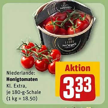 Niederlande: Honigtomaten Kl. Extra, je 180-g-Schale