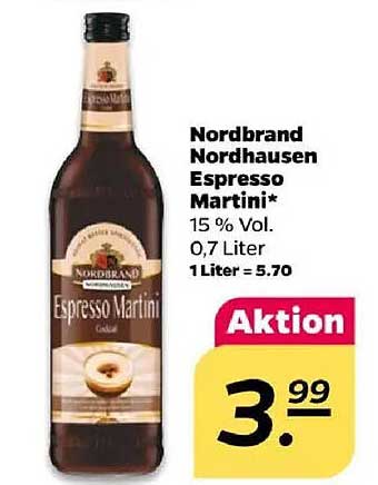 Nordbrand Nordhausen Espresso Martini 0,7 Liter für nur 3,99 €
