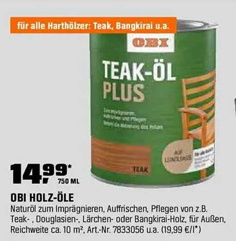 OBI TEAK-ÖL PLUS 750 ML