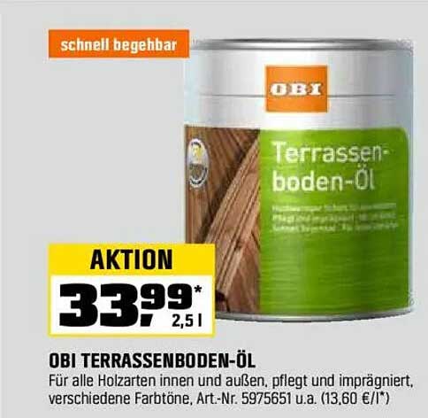 OBI Terrassenboden-Öl 2,5 l
