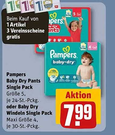 Pampers Baby Dry Pants Single Pack - Aktion