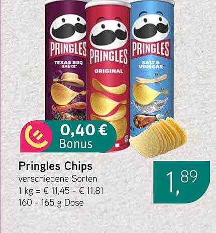 Pringles Chips verschiedene Sorten