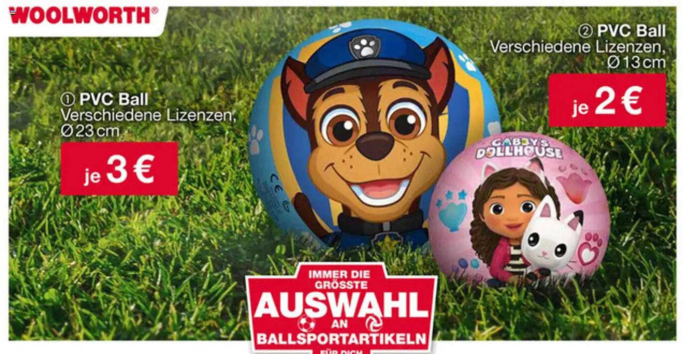 PVC Ball - Verschiedene Lizenzen, Ø23 cm für je 3 € und Ø13 cm für je 2 €